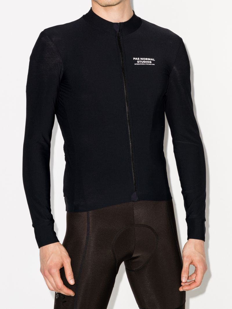 Black Mechanism Cycling Jersey Top