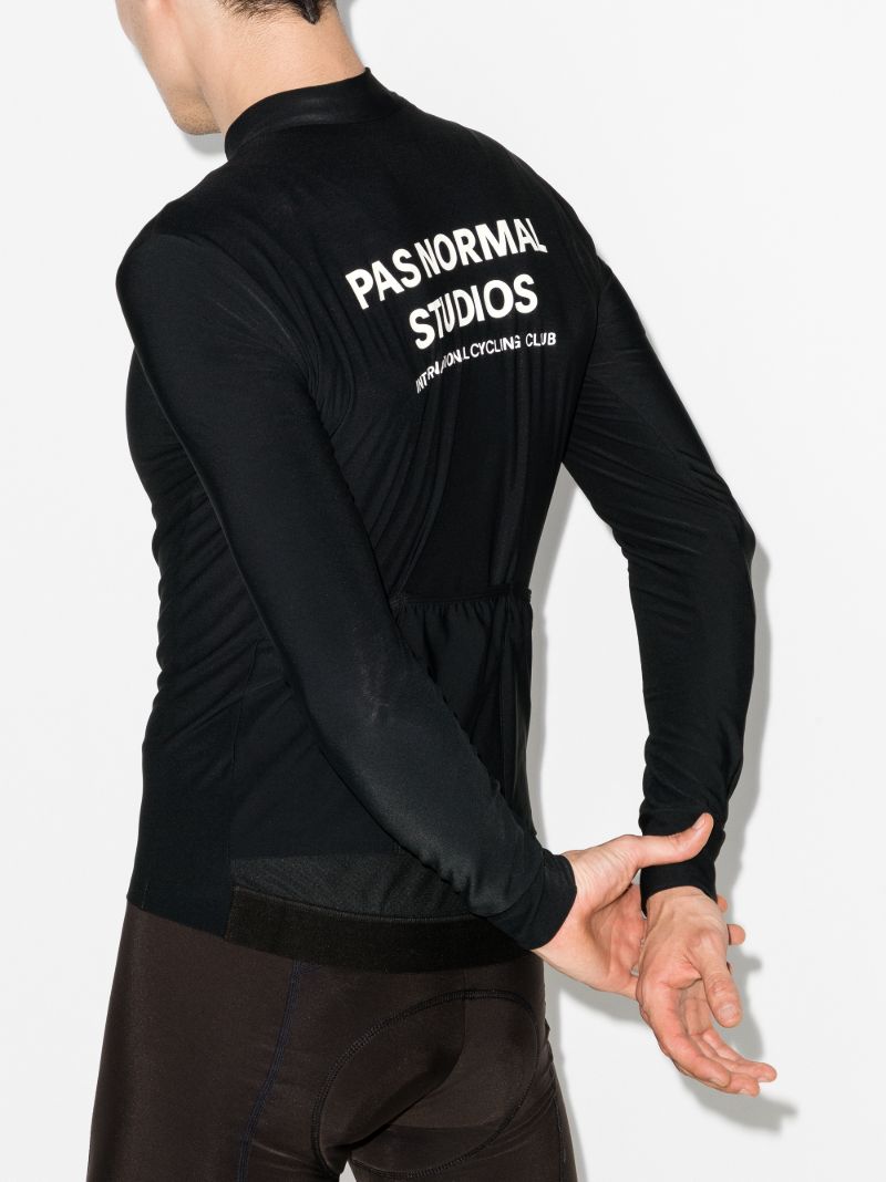 Black Mechanism Cycling Jersey Top