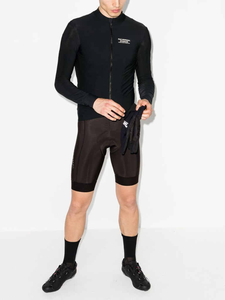 Black Mechanism Cycling Jersey Top