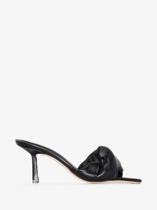 Black Twist Front 75 Leather Sandals