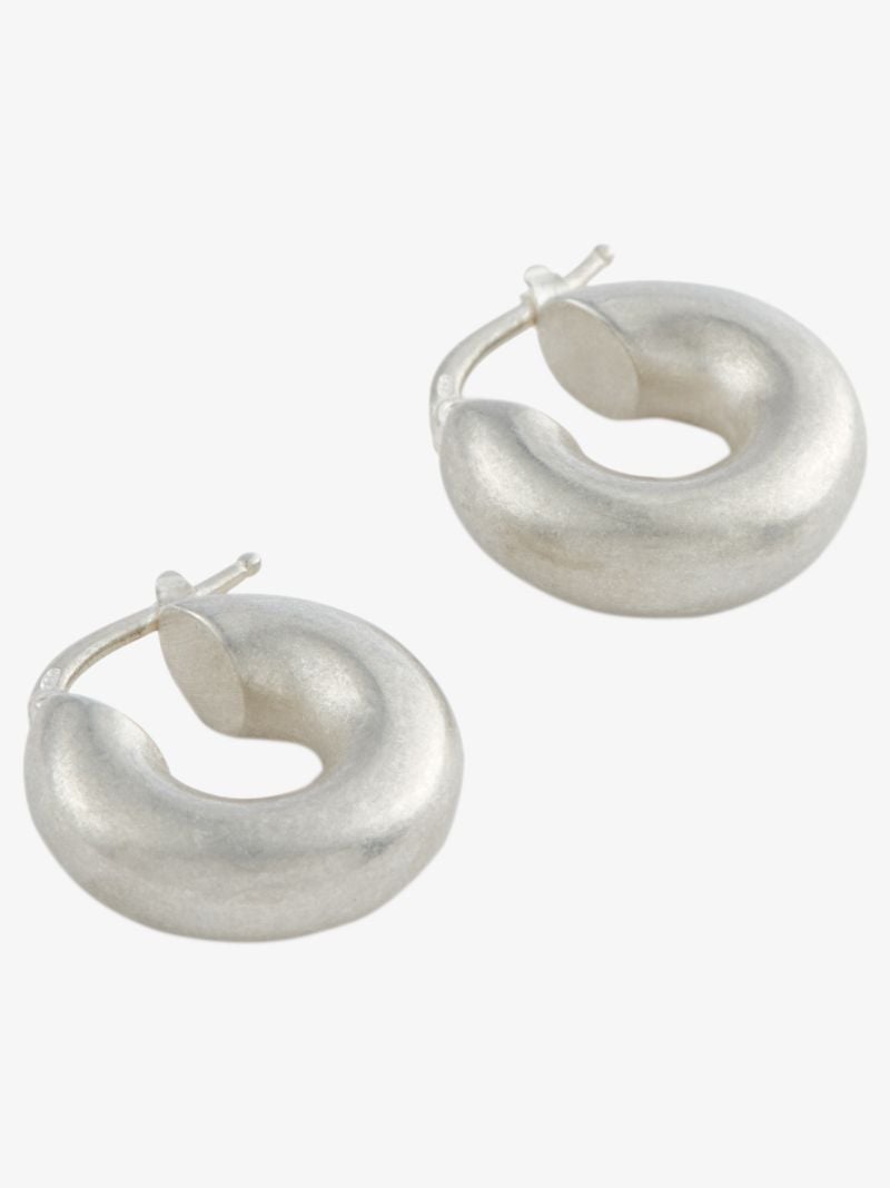 Silver Tone Mini Classic Hoop Earrings