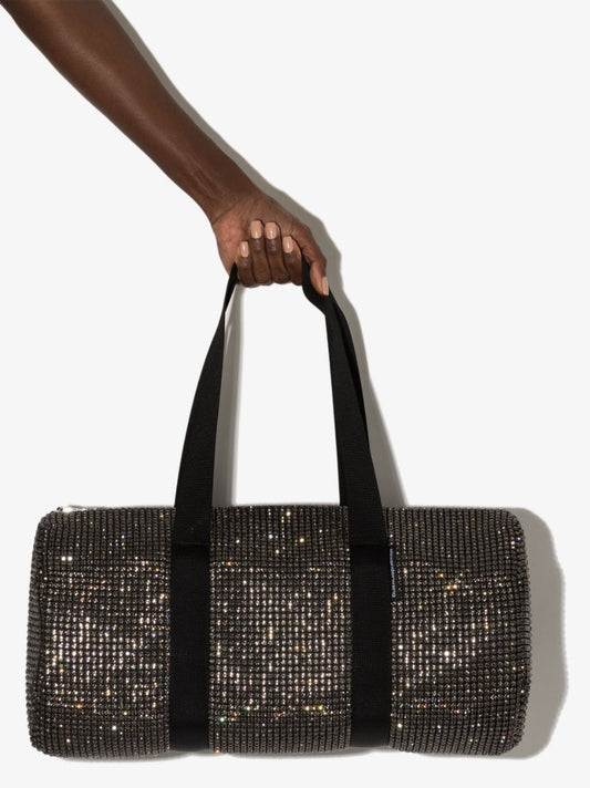 Black Cruiser Rhinestone Duffle Bag