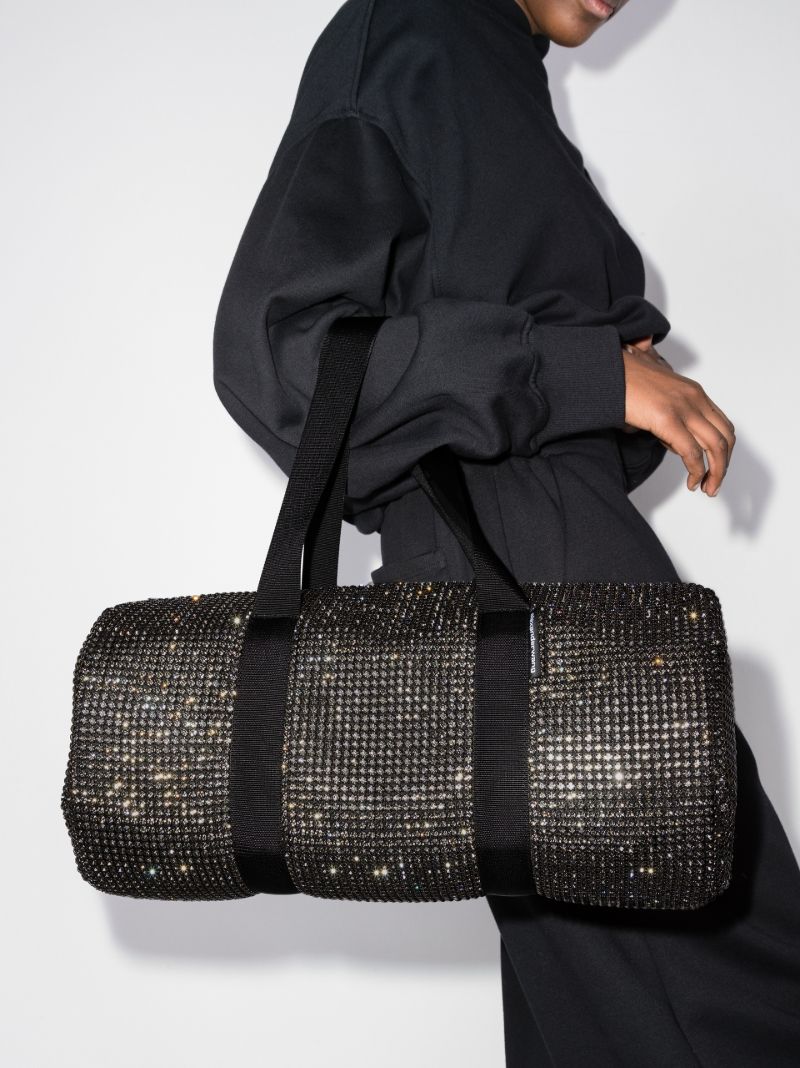 Black Cruiser Rhinestone Duffle Bag