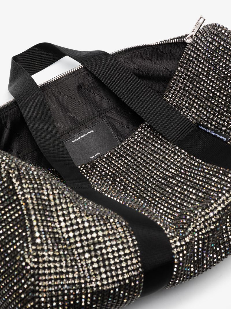 Black Cruiser Rhinestone Duffle Bag