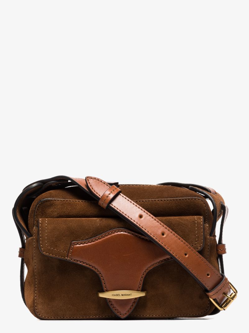 Brown Wasy Suede Cross Body Bag