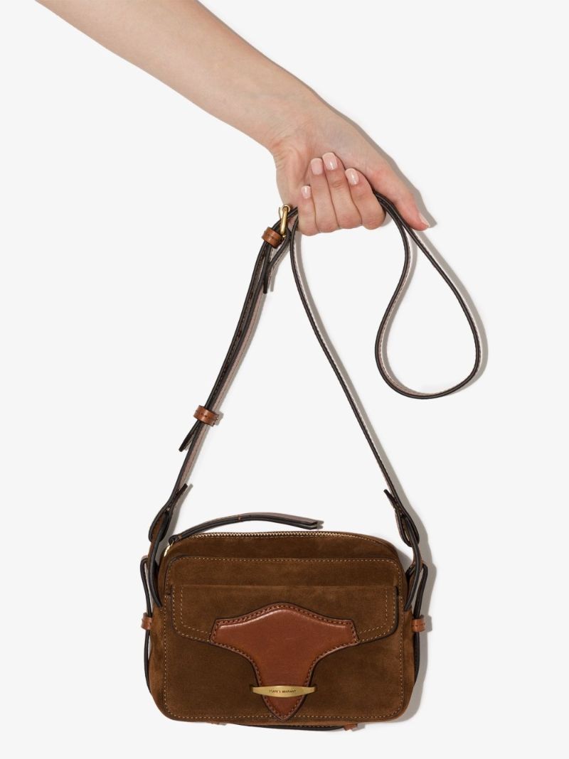 Brown Wasy Suede Cross Body Bag