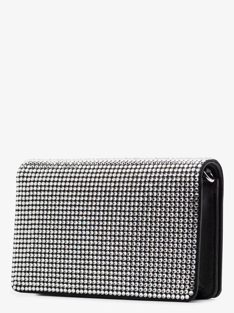 Black and Silver Starlight Embellished Clutch Bag