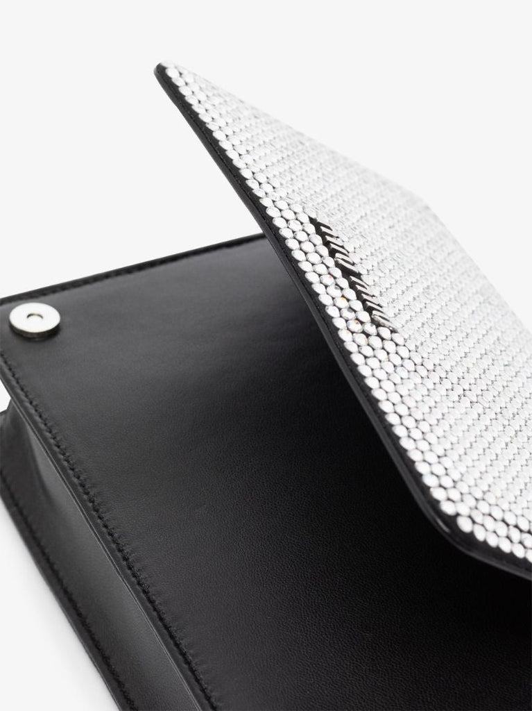 Black and Silver Starlight Embellished Clutch Bag