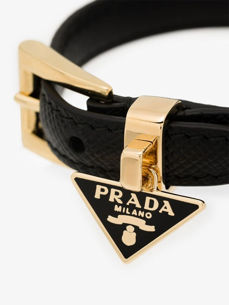 Black Saffiano Leather Bracelet