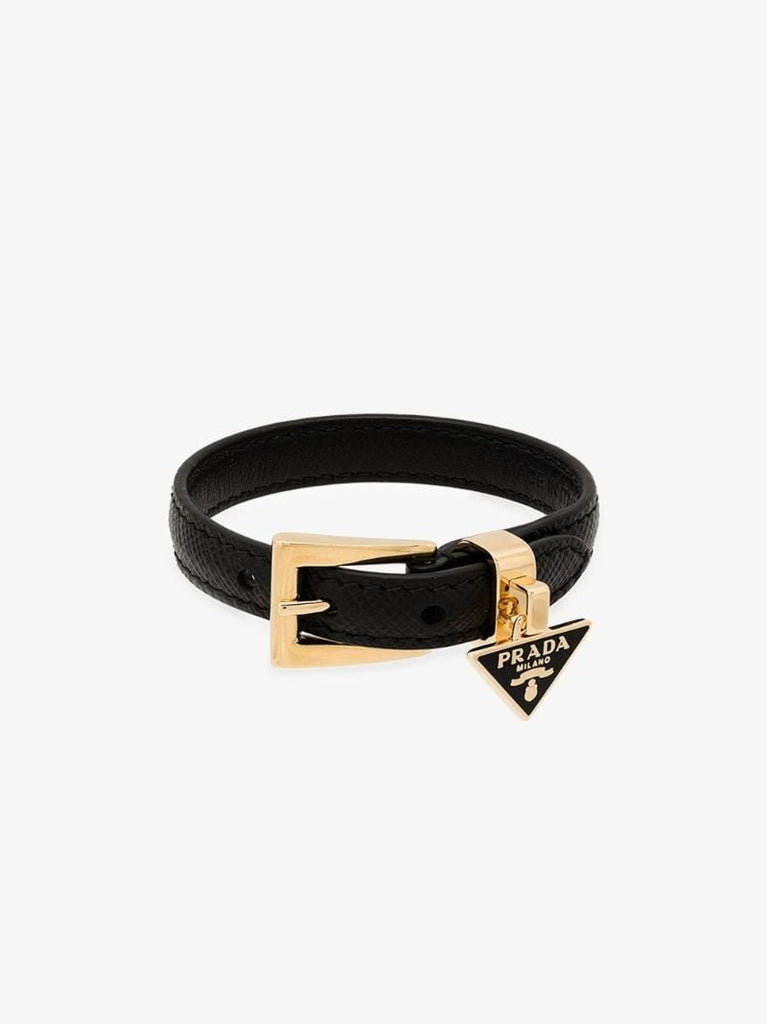 Black Saffiano Leather Bracelet