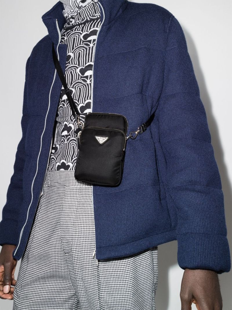 Black Re-nylon Logo Plaque Smartphone Case