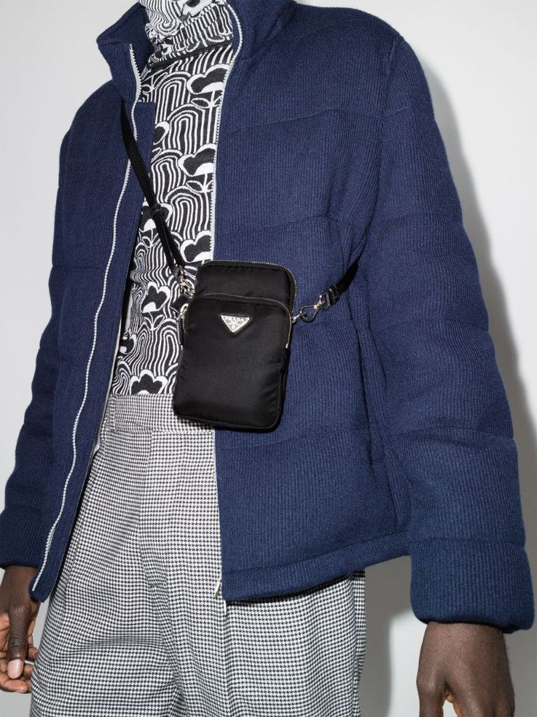 Black Re-nylon Logo Plaque Smartphone Case