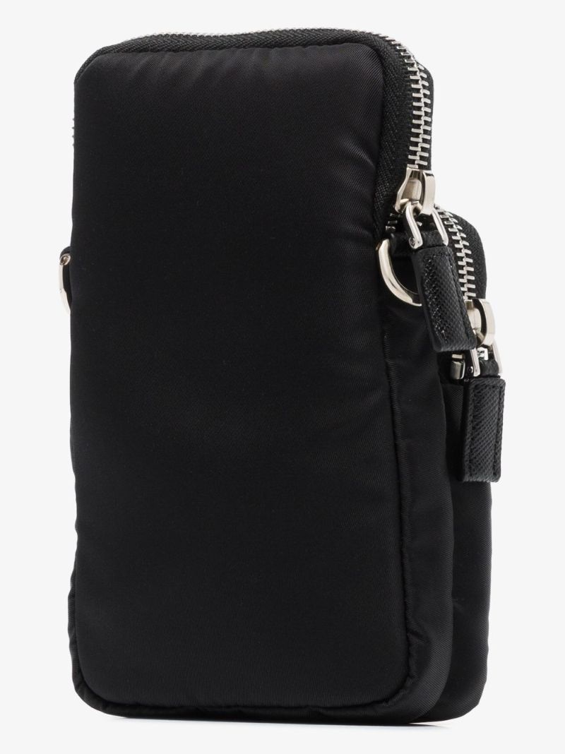 Black Re-nylon Logo Plaque Smartphone Case