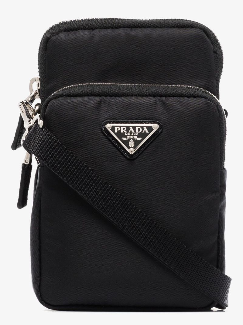 Black Re-nylon Logo Plaque Smartphone Case