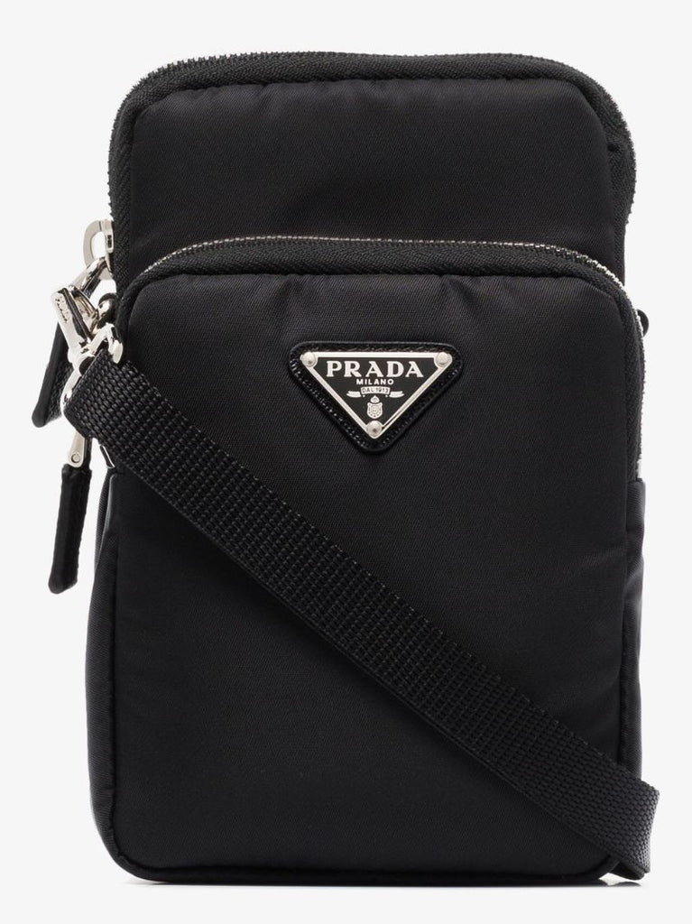 Black Re-nylon Logo Plaque Smartphone Case