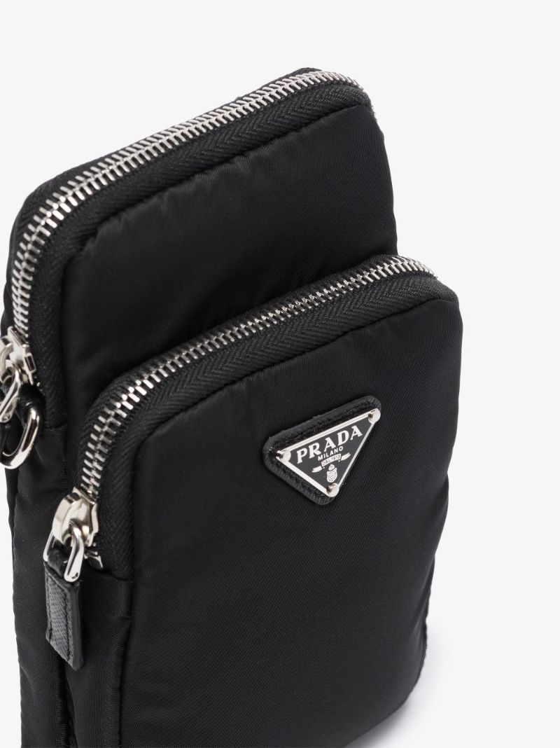 Black Re-nylon Logo Plaque Smartphone Case