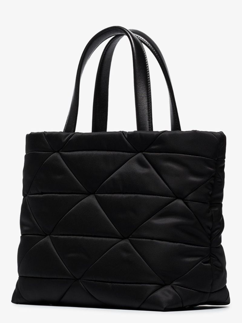 Logo-plaque Quilted Tote Bag