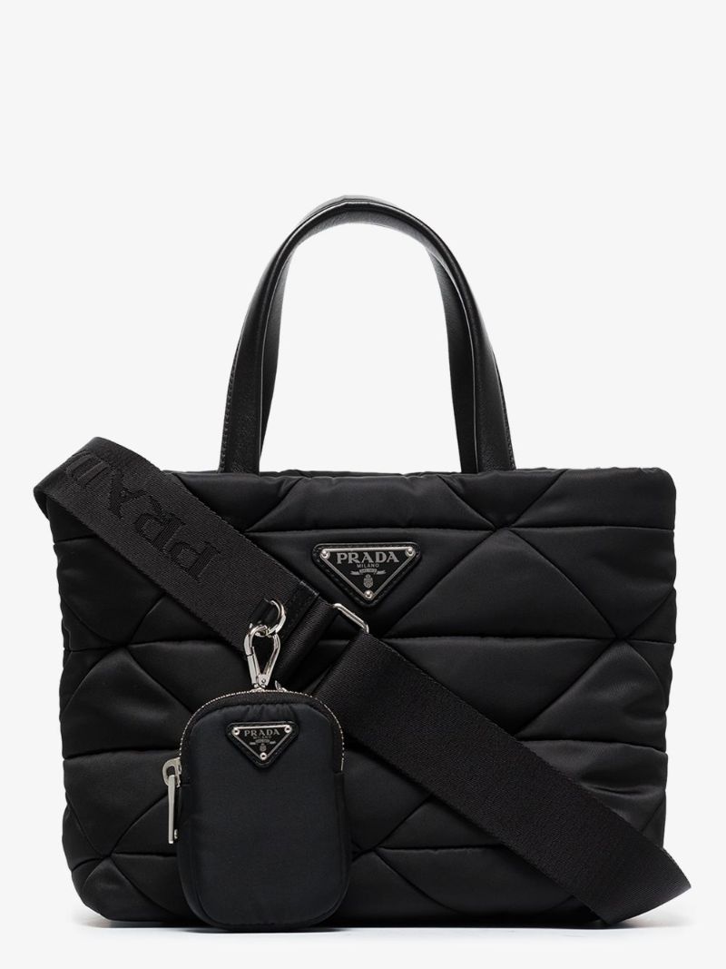 Logo-plaque Quilted Tote Bag