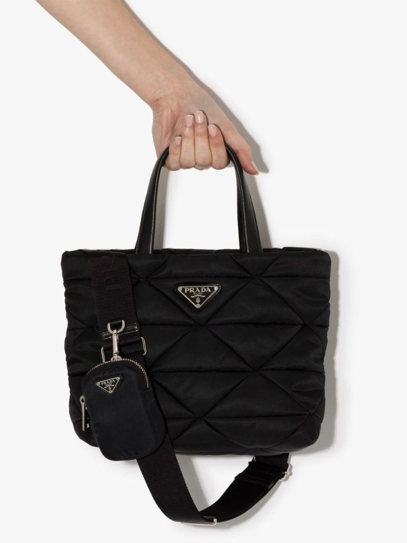 Logo-plaque Quilted Tote Bag