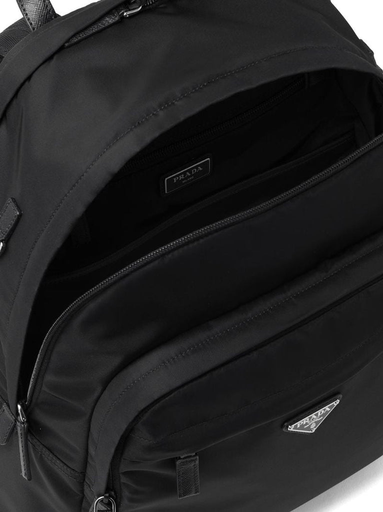Black Re-nylon Logo Backpack