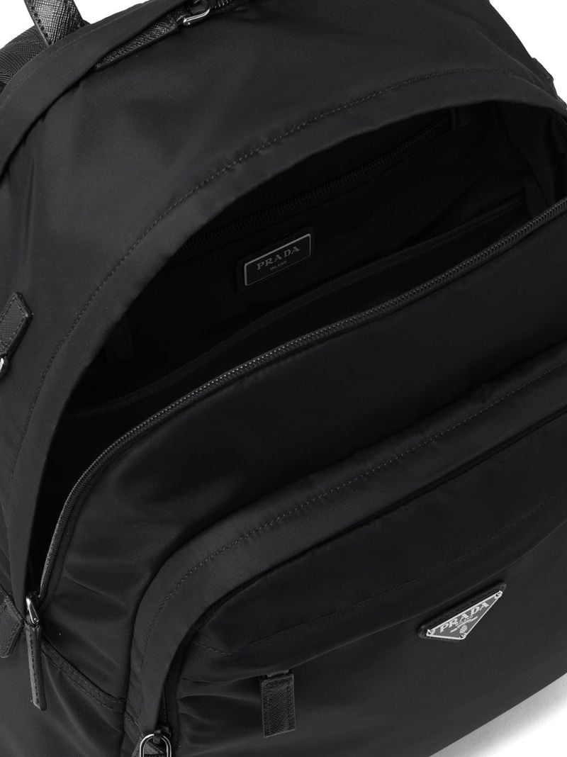 Black Re-nylon Logo Backpack