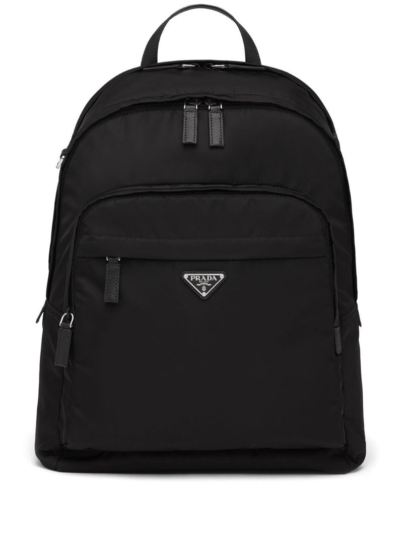 Black Re-nylon Logo Backpack