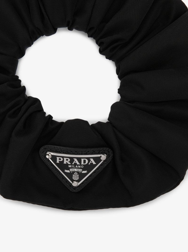 Black Logo Plaque Scrunchie