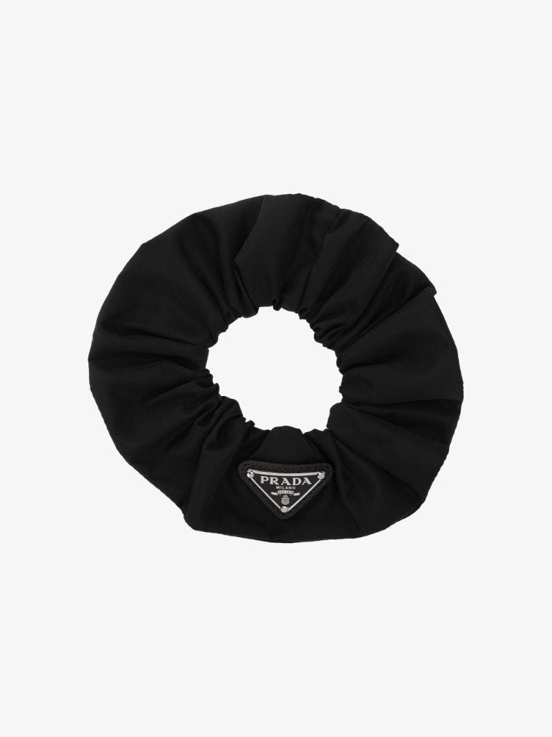 Black Logo Plaque Scrunchie