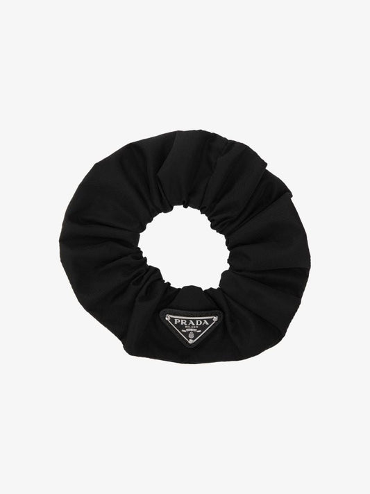 Black Logo Plaque Scrunchie