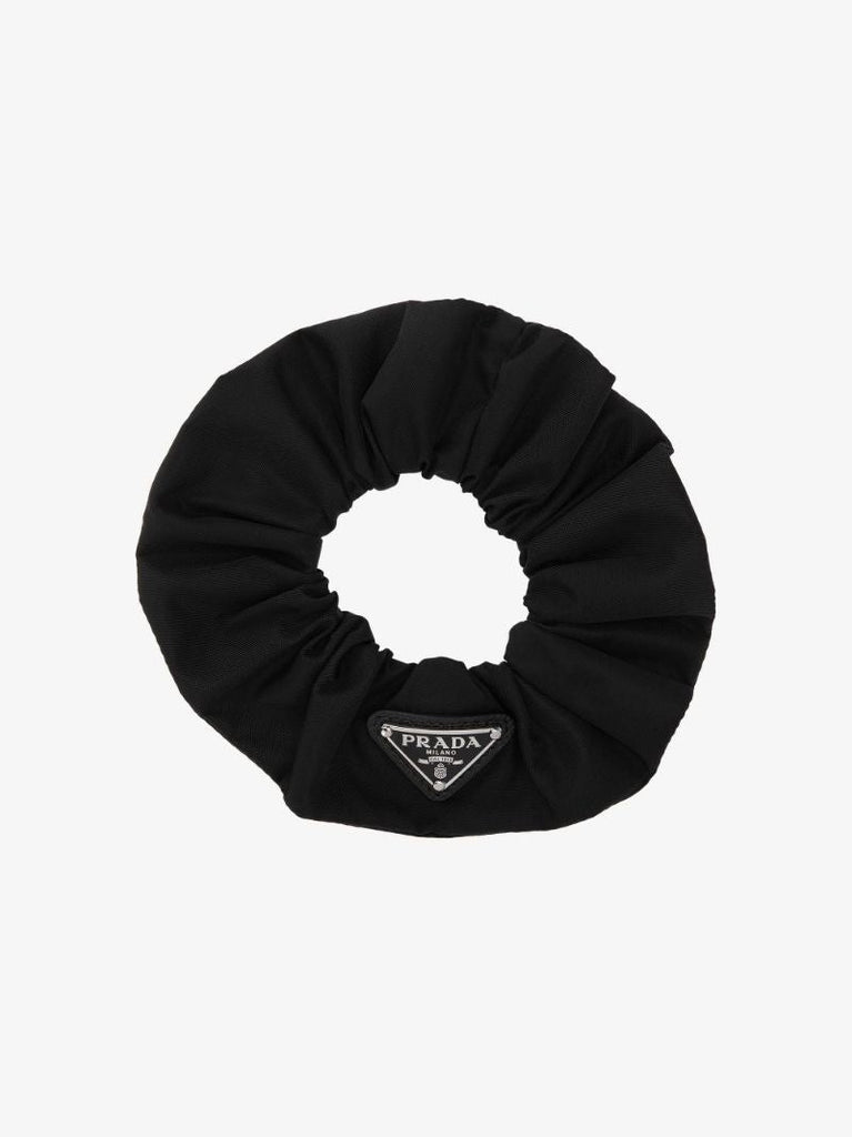Black Logo Plaque Scrunchie