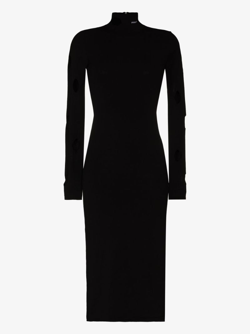 Cutout Knit Midi Dress