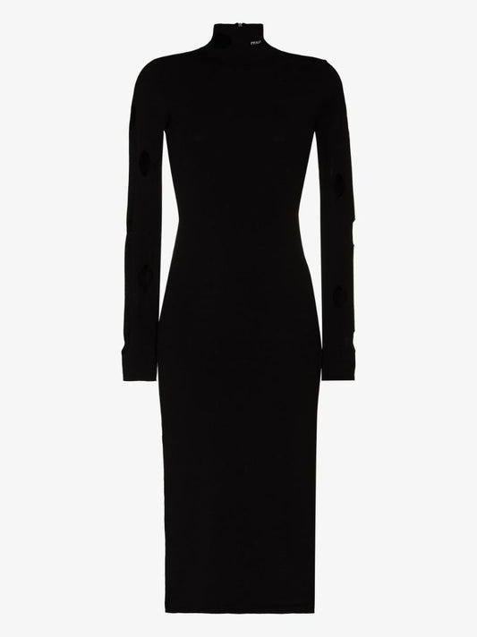 Cutout Knit Midi Dress