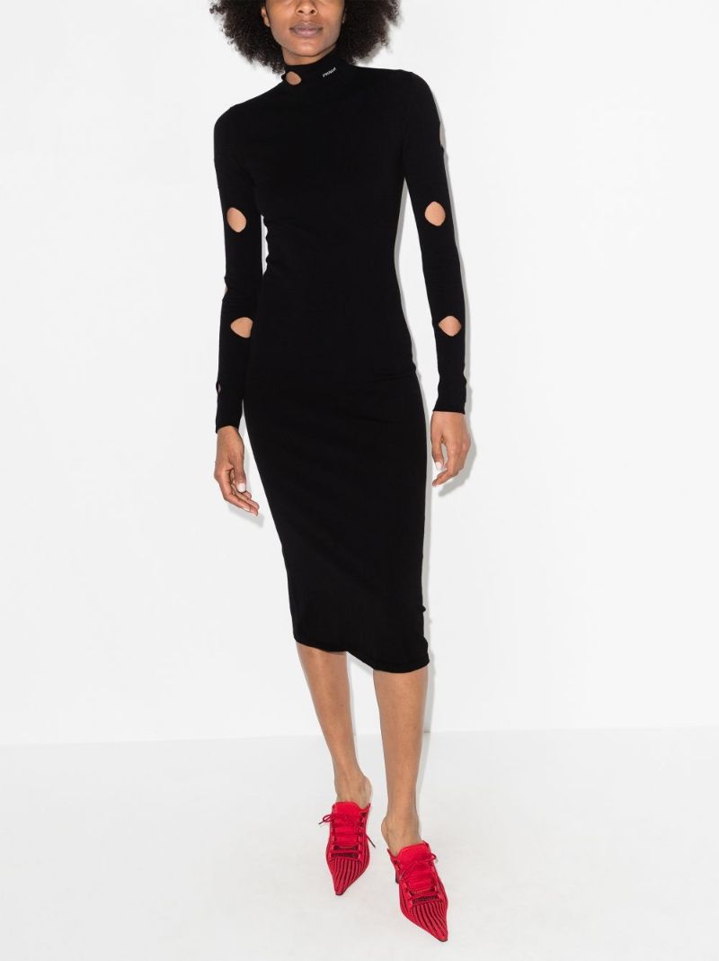Cutout Knit Midi Dress