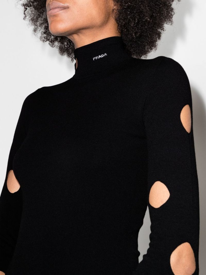 Cutout Knit Midi Dress