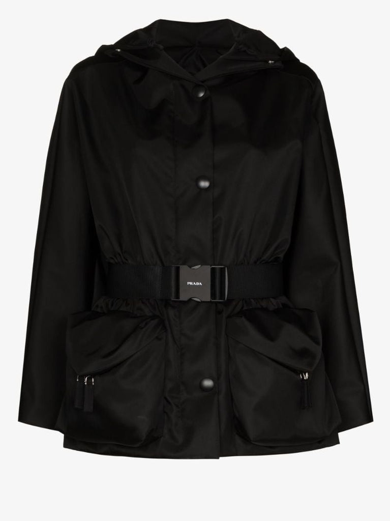 Re-nylon Gabardine Belted Jacket