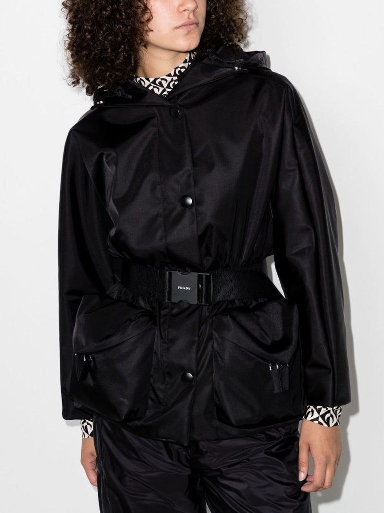 Re-nylon Gabardine Belted Jacket