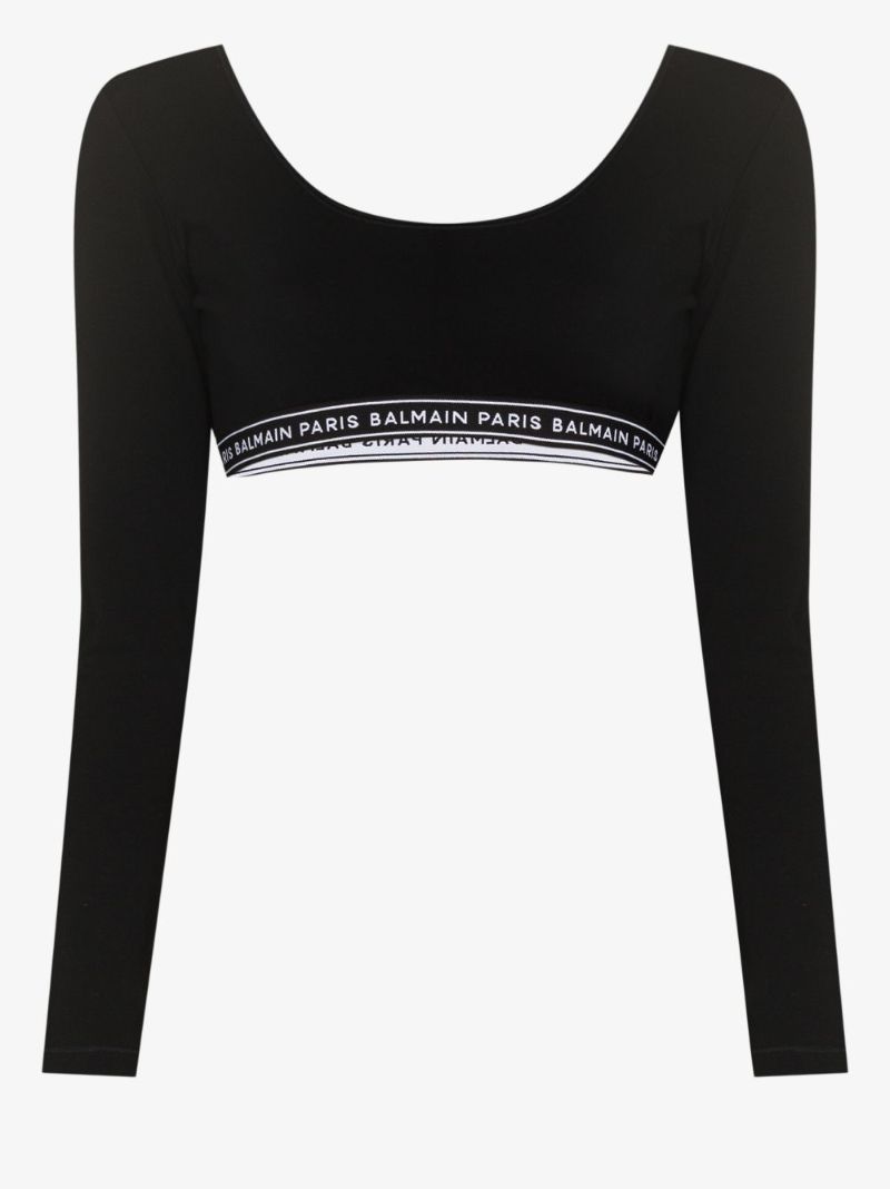Black Cropped Logo Top