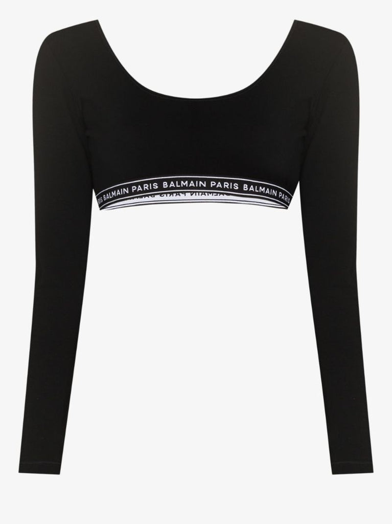 Black Cropped Logo Top