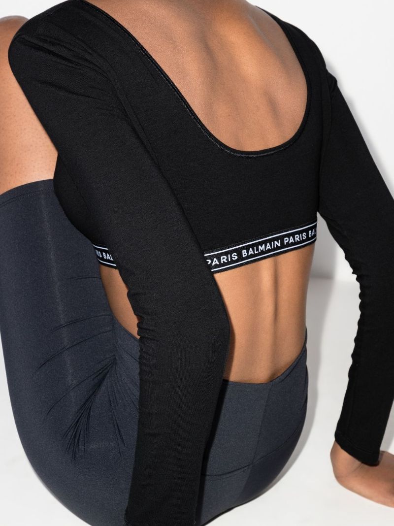 Black Cropped Logo Top