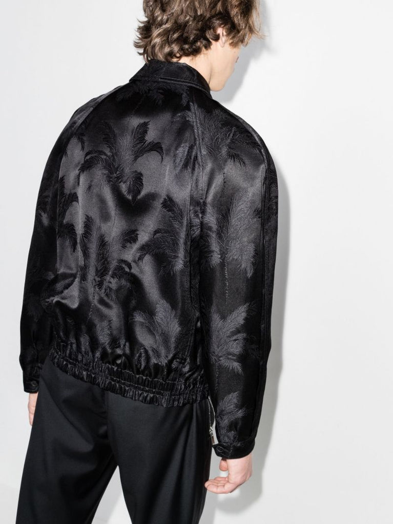 Palm Motif Embroidered Jacket