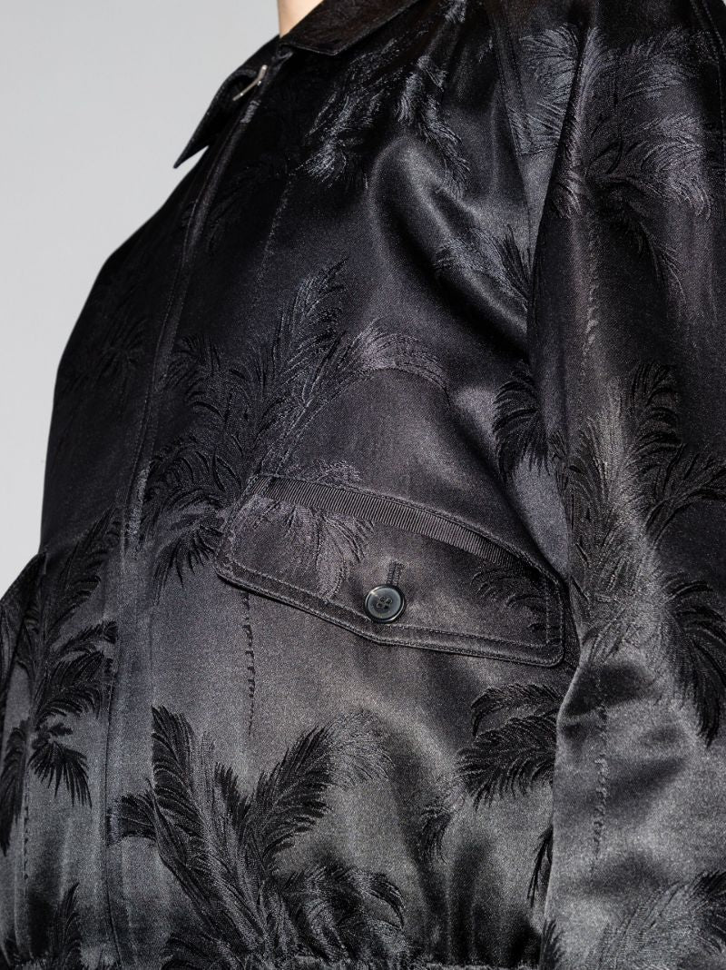 Palm Motif Embroidered Jacket