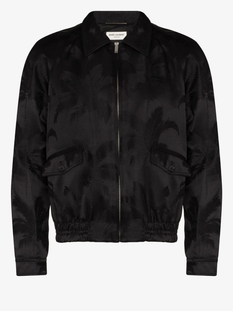 Palm Motif Embroidered Jacket