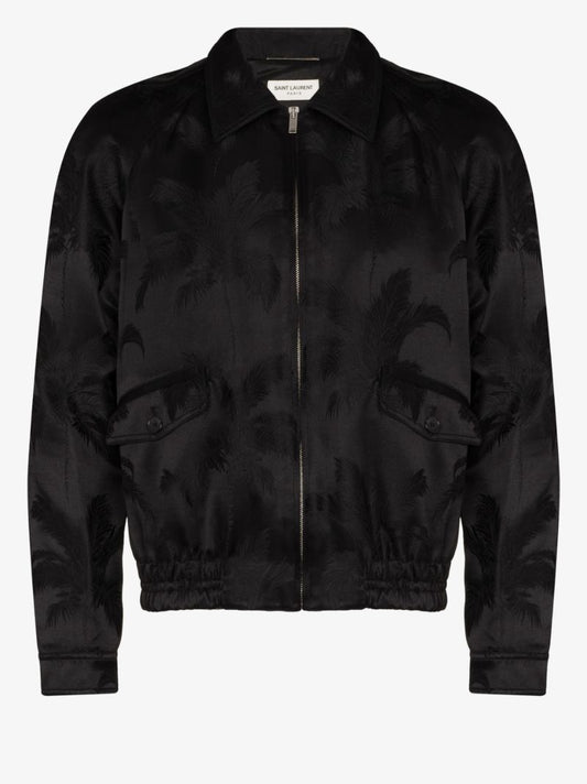 Palm Motif Embroidered Jacket
