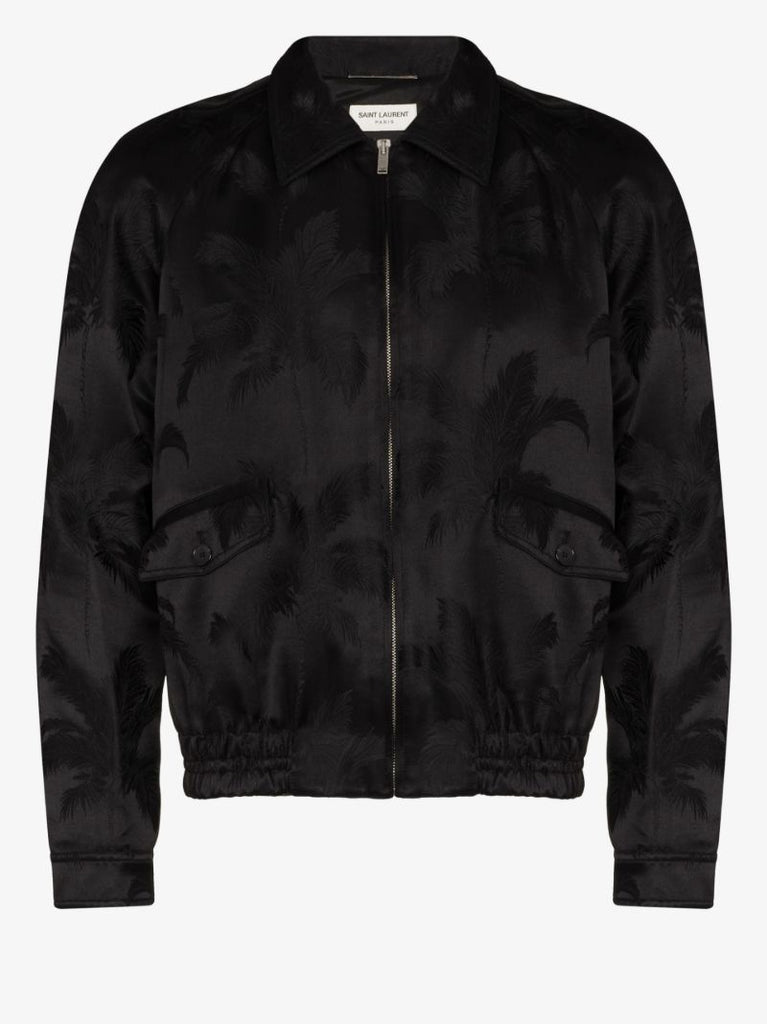 Palm Motif Embroidered Jacket