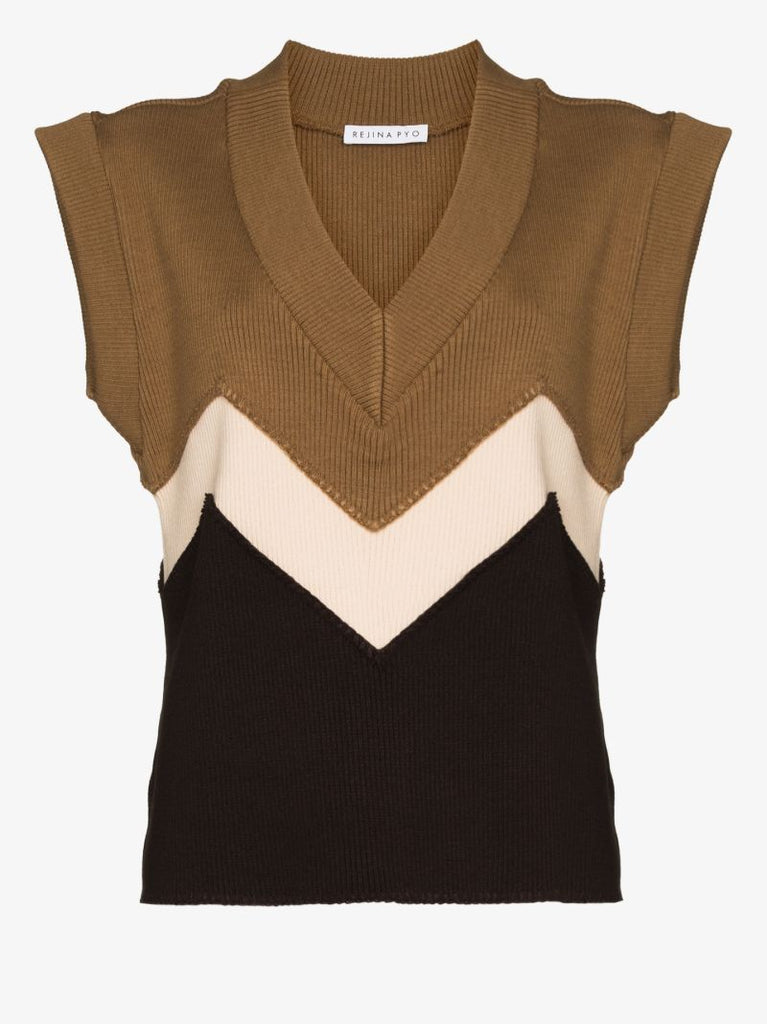 Kenna Knitted V-neck Vest