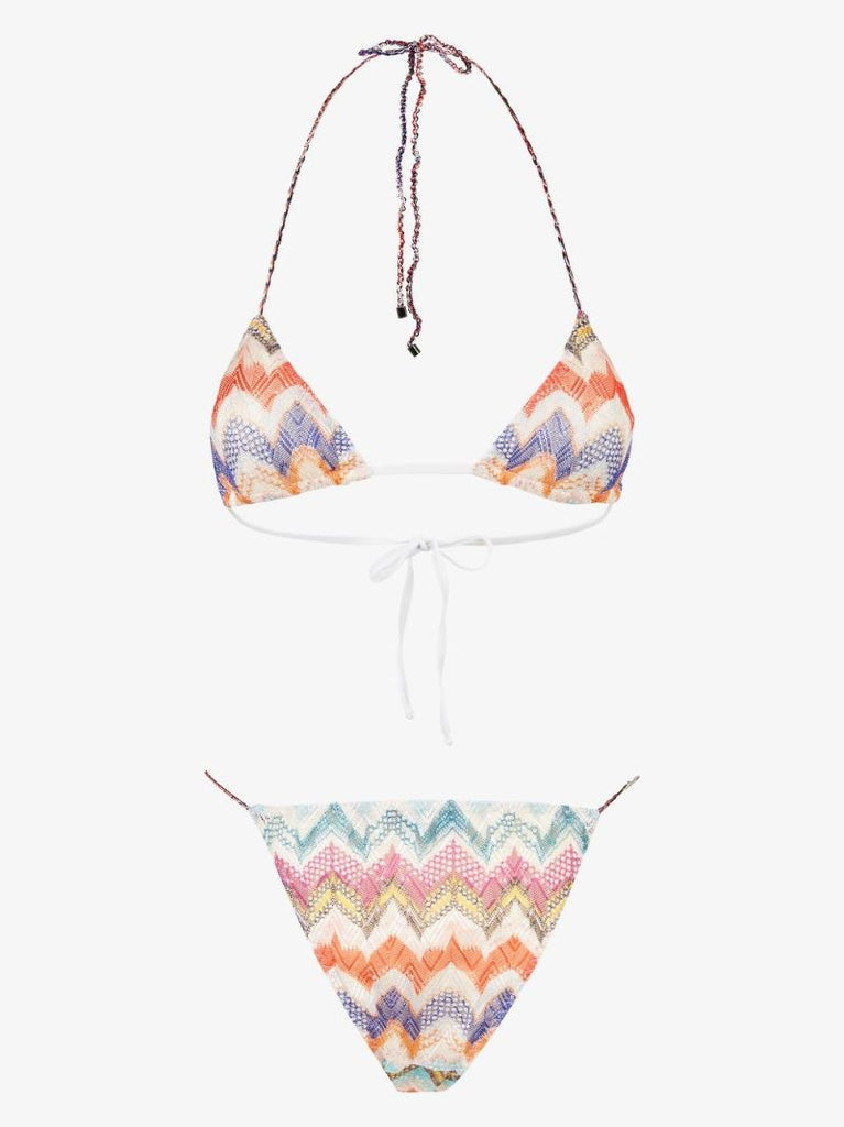 Zigzag Knit Triangle Bikini