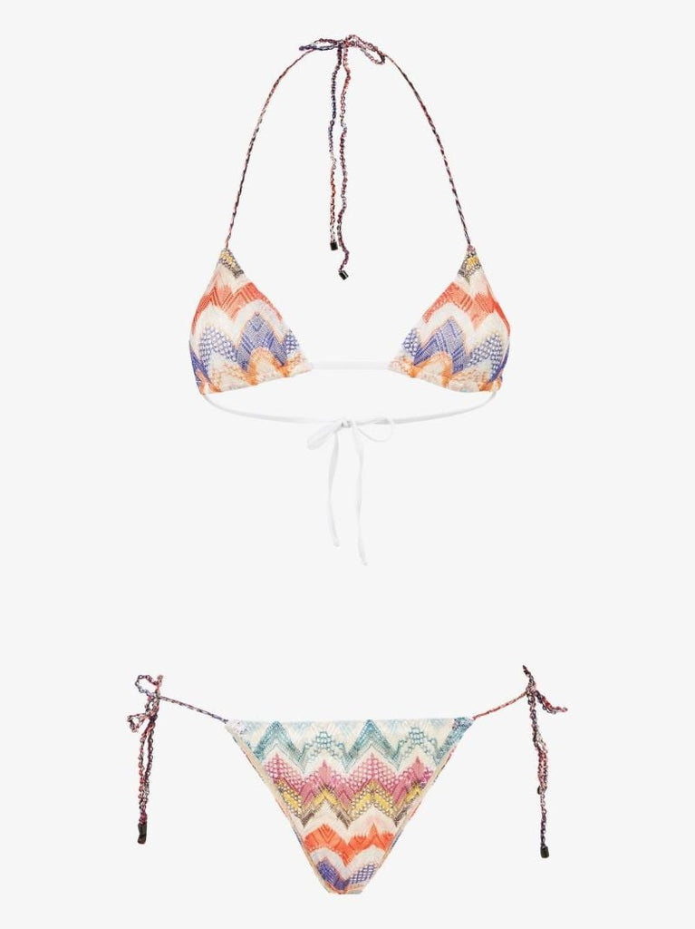 Zigzag Knit Triangle Bikini