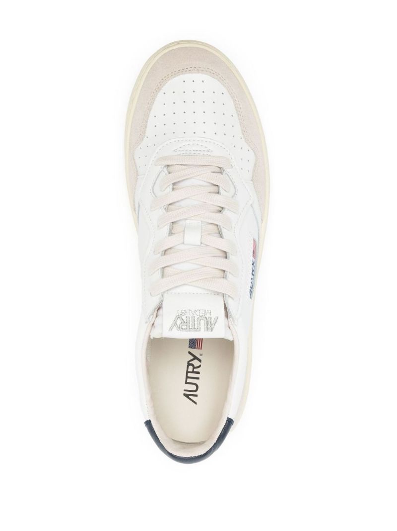 White Medalist Low-top Leather Sneakers