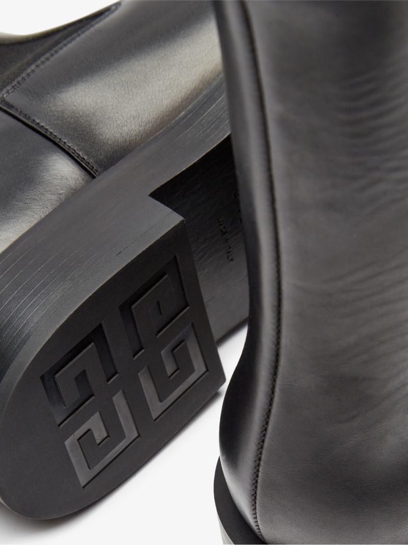 Black Leather Chelsea Boots