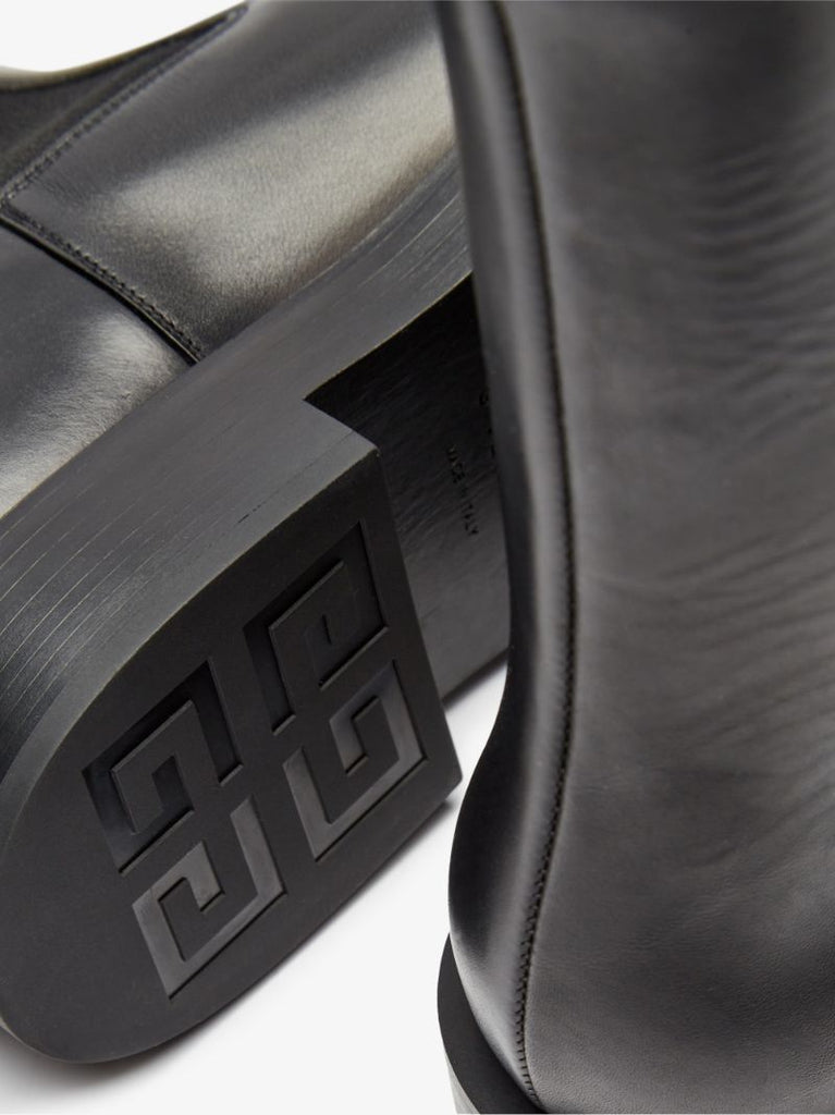 Black Leather Chelsea Boots